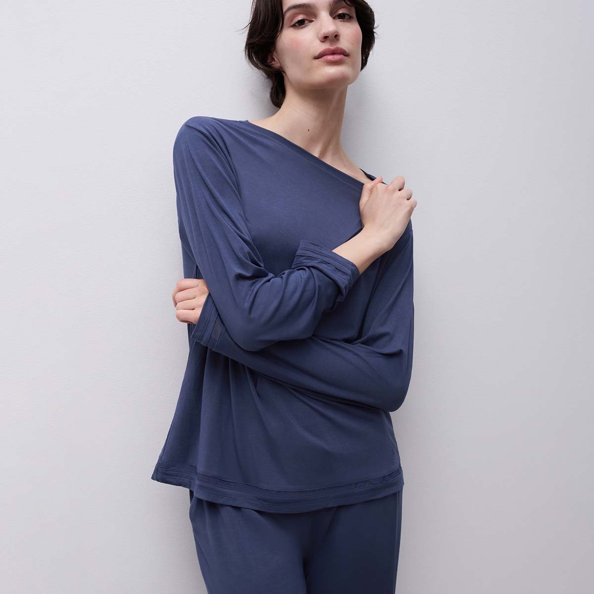 Chantelle Joe nattrøje, blå - C15UJ0 - E30 - Blue Carbon