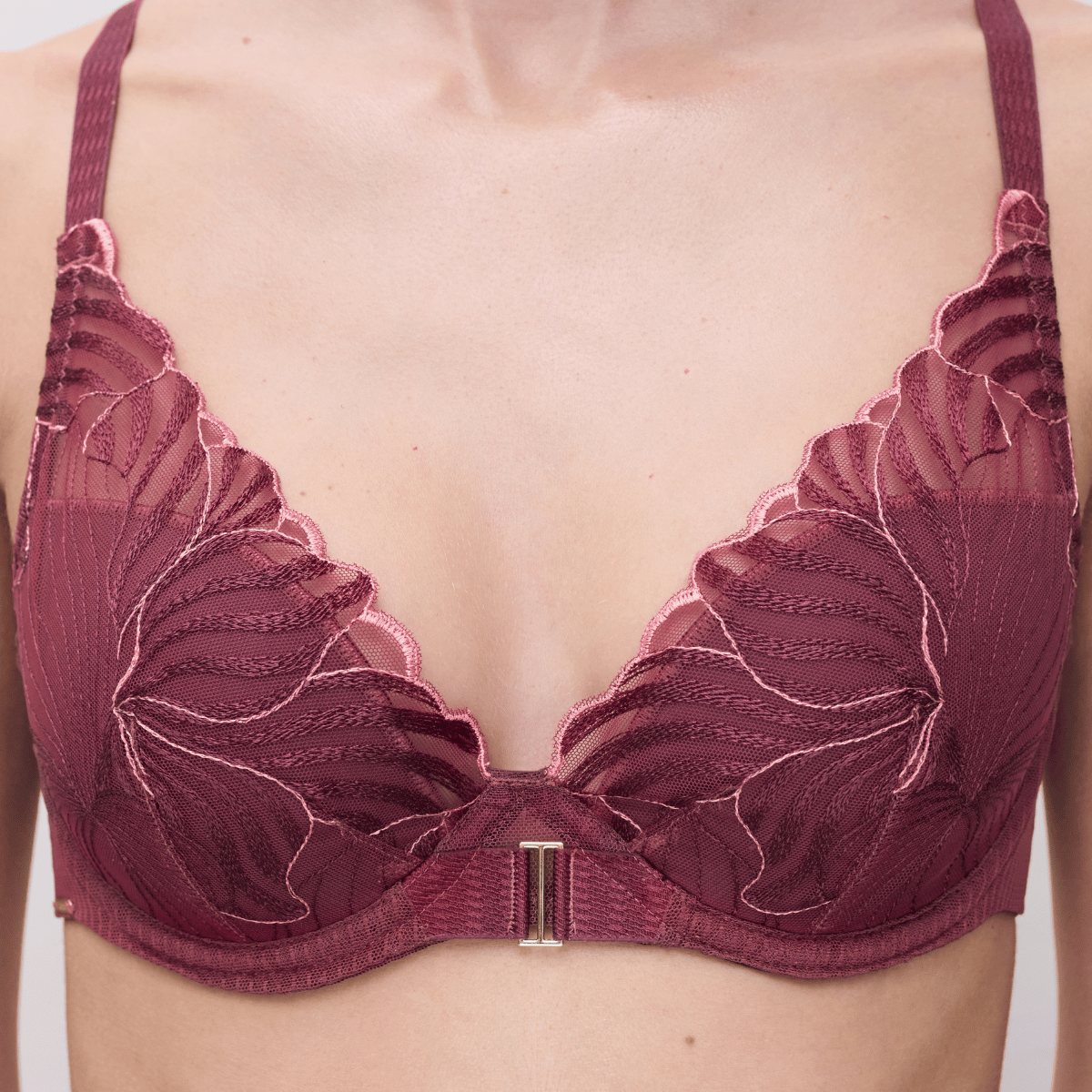 Chantelle Legend plunge BH, rød - C15YNA - B02 - Sienna/Guava