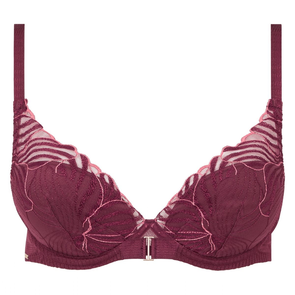 Chantelle Legend plunge BH, rød - C15YNA - B02 - Sienna/Guava