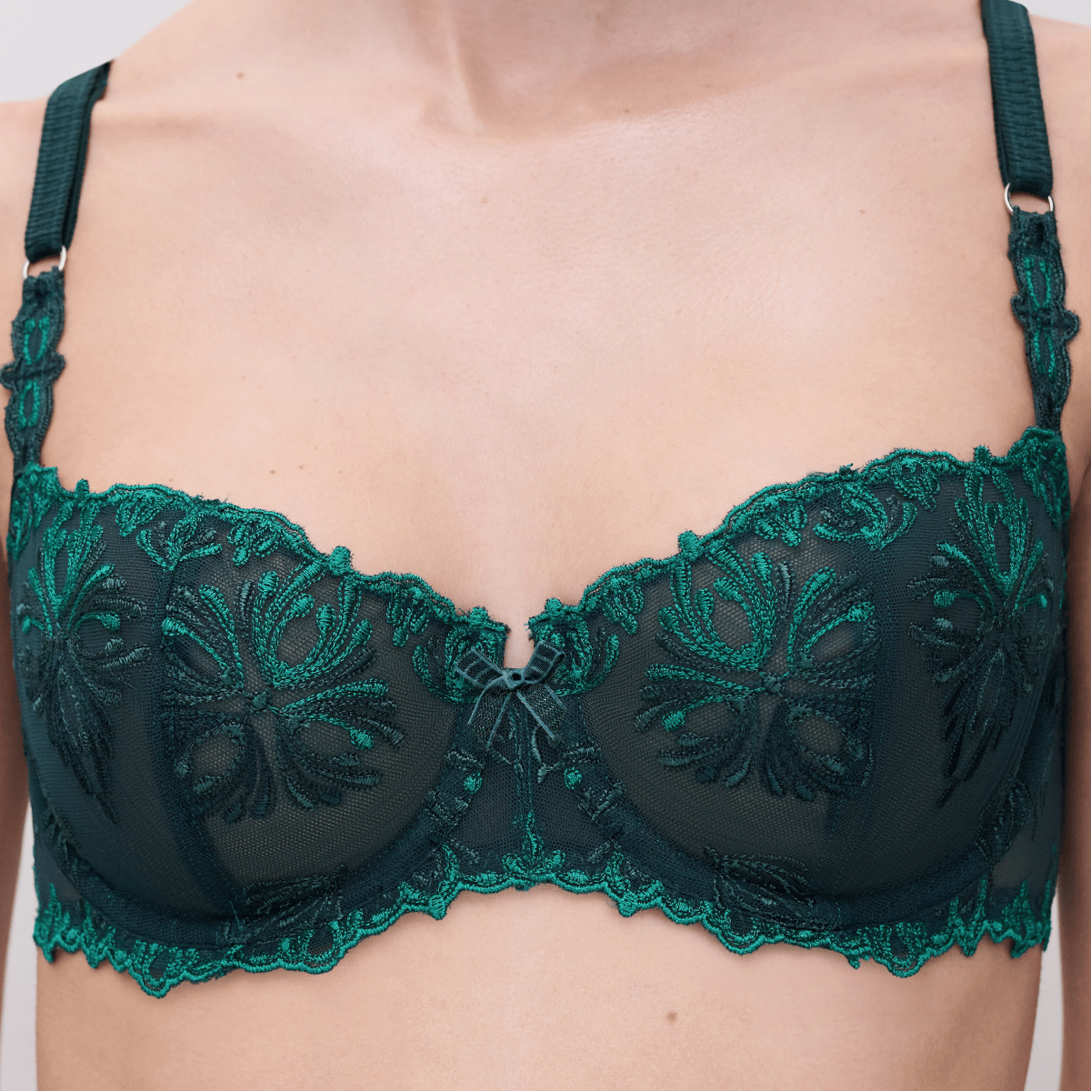 Chantelle Champs Elysées balconette BH, grøn - C26050 - B13 - Eden Green Multico