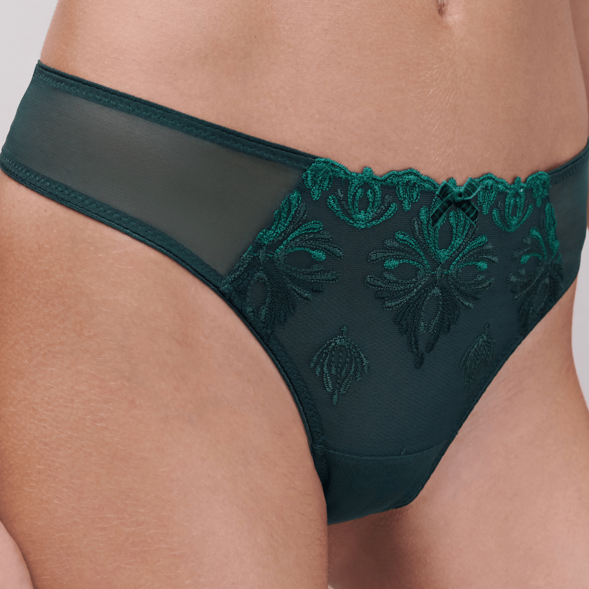 Chantelle Champs Elysées tanga trusse, grøn - C26090 - B13 - Eden Green Multico