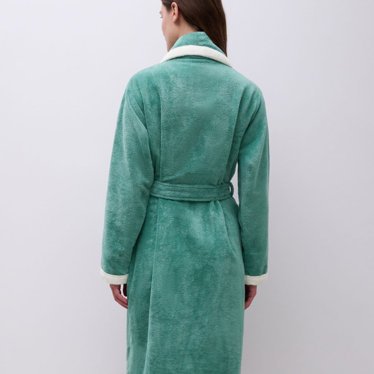 Femilet Ruby morgenkåbe, grøn - FN1AW5 - F02 - Oil Blue