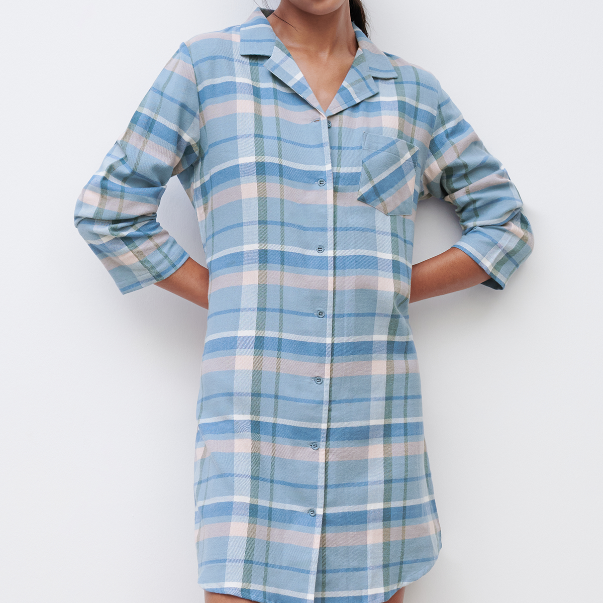 Femilet Heat - Blue Check Print - FN3840-02M