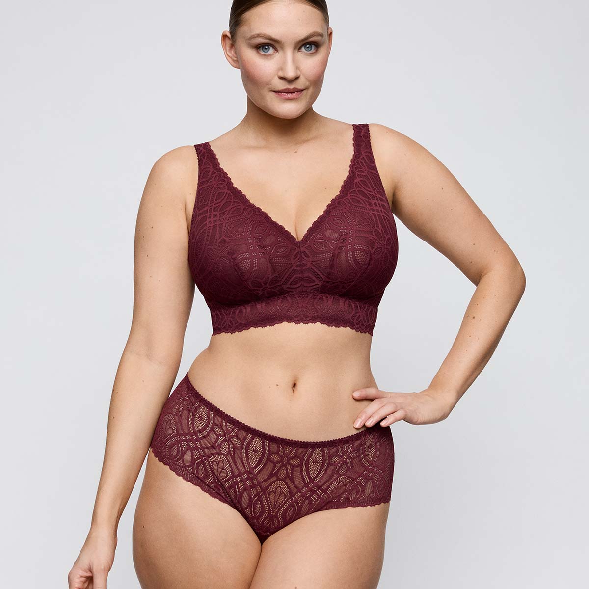 PrimaDonna Salerno bralette BH, rød - 0163536 - EVR - Evening Red